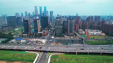 江西南昌西一环路城市交通车流建筑视频的预览图